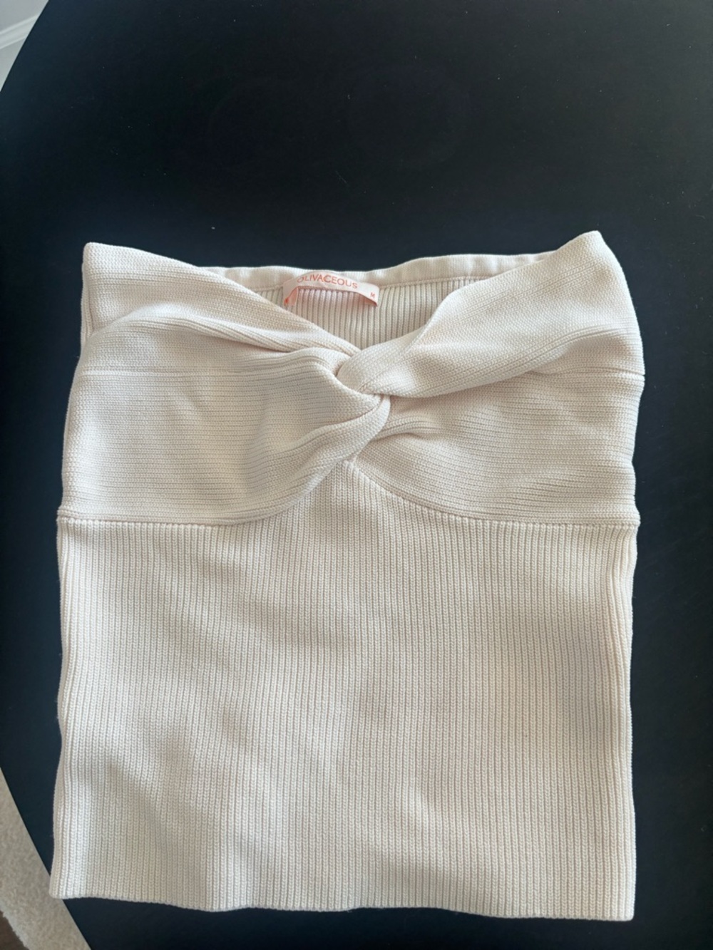 Olivaceous Strapless Knit Top from Ruby and Jenna